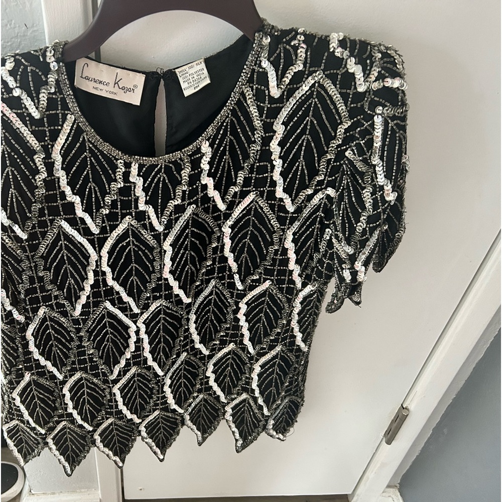 Waist length sequined blouse ,